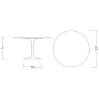 Tulip Table Eero Saarinen H 73 Round in Statuario Altissimo Made in Italy - Scarlet Viadurini