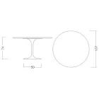 Tulip Table Eero Saarinen H 74 with Carrara Marble Top Made in Italy - Scarlet Viadurini