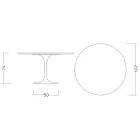 Eero Saarinen Tulip Table H 74 with Black Marquinia Marble Top Made in Italy - Scarlet Viadurini