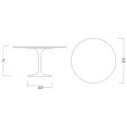 Eero Saarinen Tulip Table H 74 with Green Alpi Marble Top Made in Italy - Scarlet Viadurini