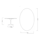 Eero Saarinen Tulip Table H 74 with Oval Top in Arabescato Marble Made in Italy - Scarlet Viadurini