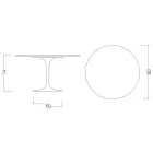 Eero Saarinen Tulip Table H 74 in Marmorio Ceramic Made in Italy - Scarlet Viadurini