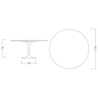 Eero Saarinen H 74 Tulip Table in Gold Calacatta Marble Made in Italy - Scarlet Viadurini
