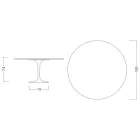 Eero Saarinen H 74 Tulip Table in Gold Calacatta Marble Made in Italy - Scarlet Viadurini
