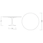 Tulip Table Eero Saarinen H 74 in Carrara Marble Made in Italy - Scarlet Viadurini