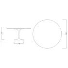 Eero Saarinen Tulip Table H 74 in Dark Emperador Marble Made in Italy - Scarlet Viadurini