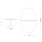 Eero Saarinen Tulip Table H 74 Oval Extendable in Black Liquid Laminate - Scarlet Viadurini