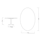 Tulip Table Eero Saarinen H 74 Oval in Ceramic Noir Desire Made in Italy - Scarlet Viadurini