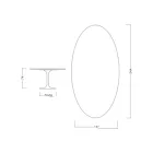 Tulip Table Eero Saarinen H 74 Oval in Black Liquid Laminate Made in Italy - Scarlet Viadurini