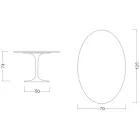 Eero Saarinen H 74 Oval Tulip Table in Green Alpi Marble Made in Italy - Scarlet Viadurini