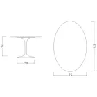 Eero Saarinen H 74 Oval Tulip Table in Green Alpi Marble Made in Italy - Scarlet Viadurini