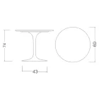 Tulip Table Saarinen H 73 Round Ceramic Statuario Altissimo Made in Italy - Scarlet Viadurini