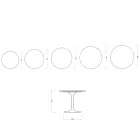 Saarinen Tulip Table H 74 cm in Matt White Florim Ceramic - Scarlet Viadurini