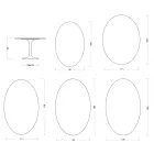 Saarinen Tulip Table H 74 cm in White Florim Ceramic - Scarlet Viadurini