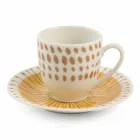 Coffee Cups with Saucer in Colored Porcelain 12 Pieces - Backdrop Viadurini