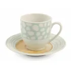Coffee Cups with Saucer in Colored Porcelain 12 Pieces - Backdrop Viadurini
