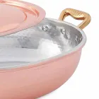 Hand Tinned Copper Oval Design Pan with Lid 31x22 cm - Mariachiara Viadurini