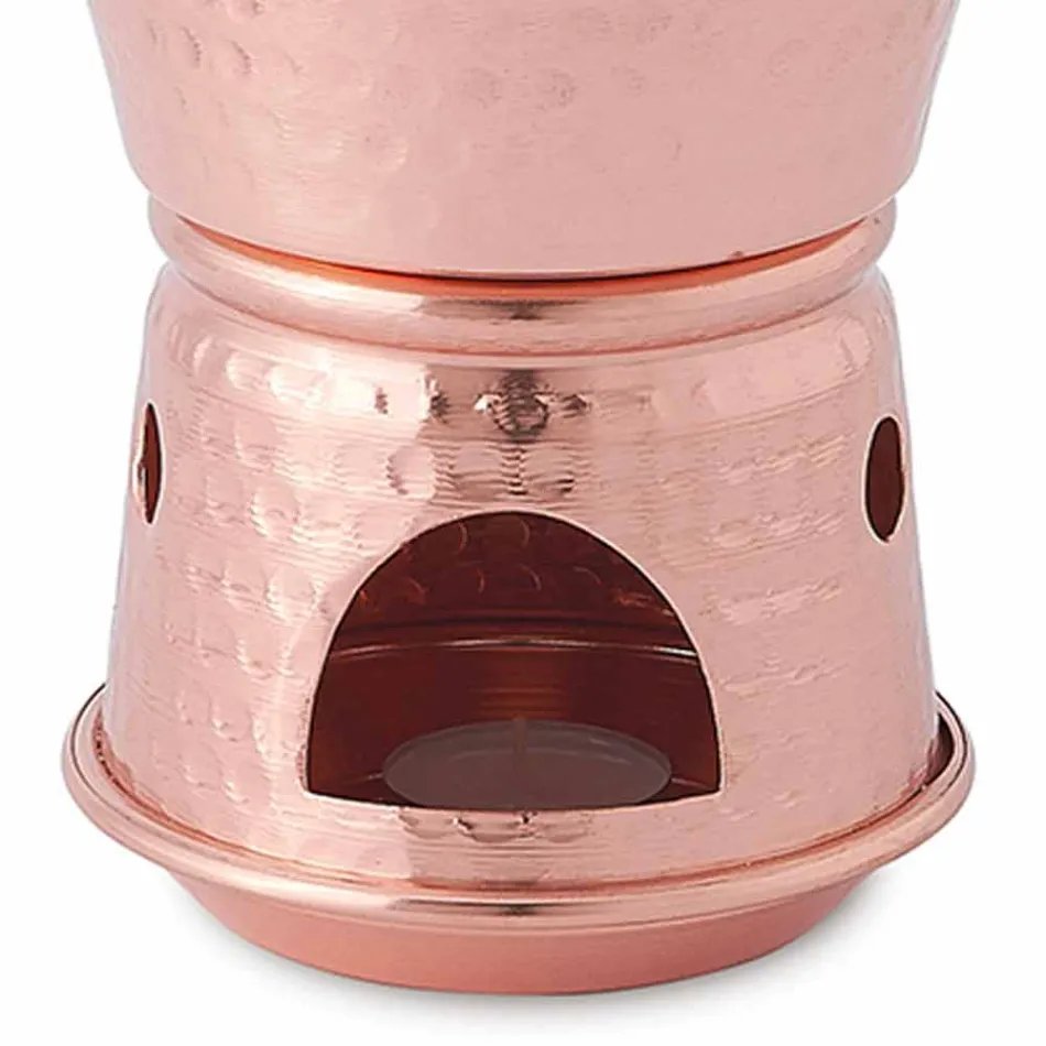 Hand Tinned Copper Sauce Pan with Handles and Base 14 cm - Gianmatteo Viadurini