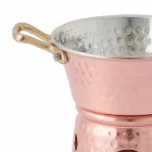 Hand Tinned Copper Sauce Pan with Handles and Base 14 cm - Gianmatteo Viadurini