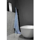 Italian Luxury Design Light Blue Heavy Linen Bath Towel - Jojoba Viadurini