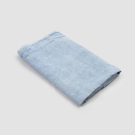 Italian Luxury Design Light Blue Heavy Linen Bath Towel - Jojoba Viadurini