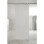 White Light Linen Curtain with Italian Luxury Design Buttons - Geogeo Viadurini