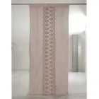 Light Linen Curtain with Organza and Gothic Embroidery in the Luxury Center - Marinella Viadurini