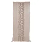 Light Linen Curtain with Organza and Gothic Embroidery in the Luxury Center - Marinella Viadurini