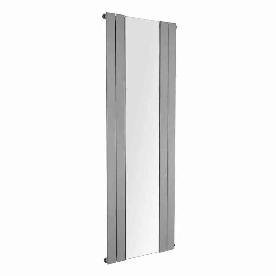 Design Vertical Bathroom Radiator in Steel with 587 W Mirror - Picchio Viadurini