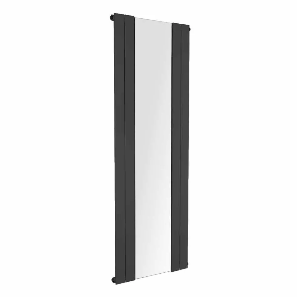 Design Vertical Bathroom Radiator in Steel with 587 W Mirror - Picchio Viadurini