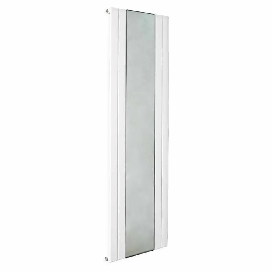 Design Vertical Bathroom Radiator in Steel with 587 W Mirror - Picchio Viadurini