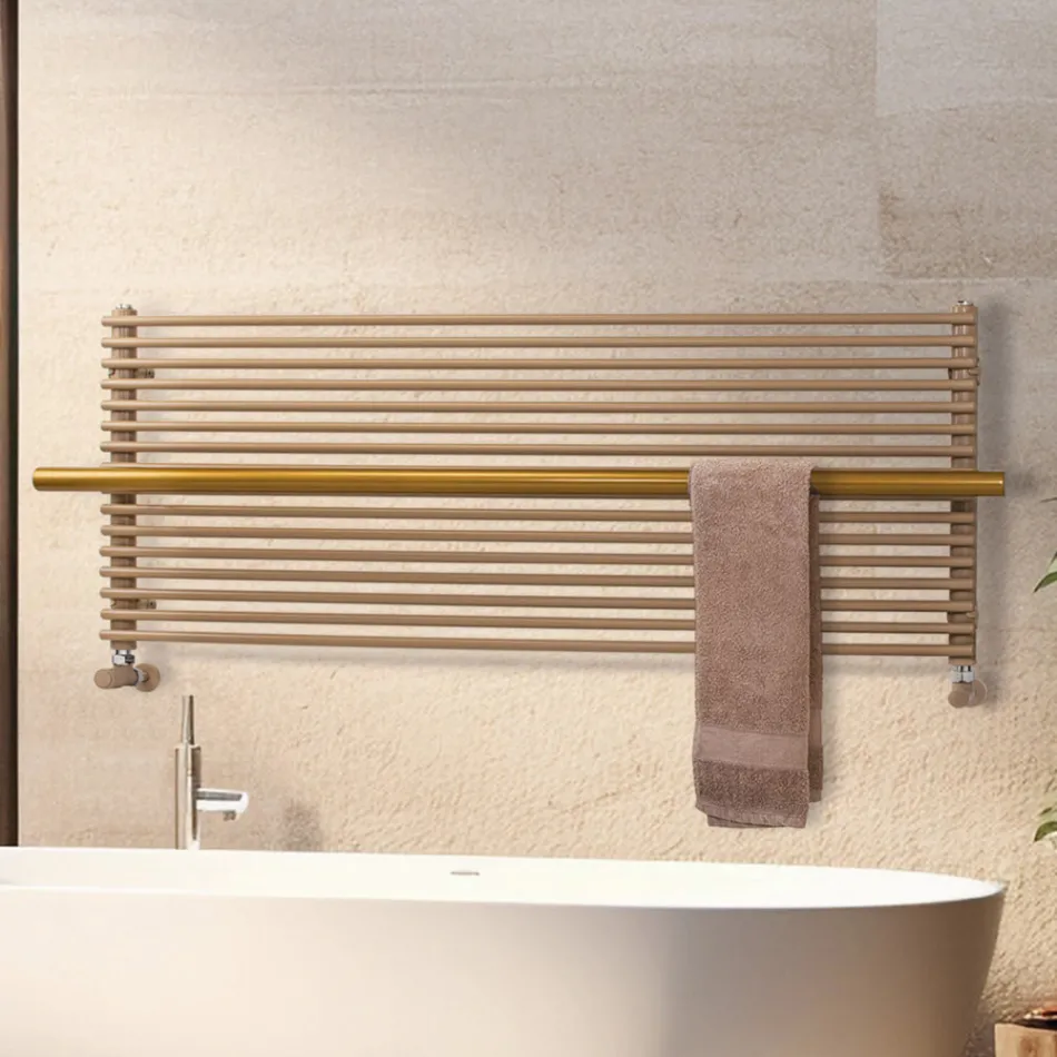 Beige Mixed Carbon Steel Radiator Made in Italy - Solaris Viadurini