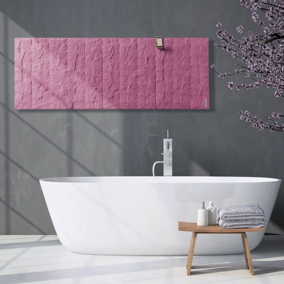 Radiator with hydraulic system in Italian marble powder - Terraa Viadurini