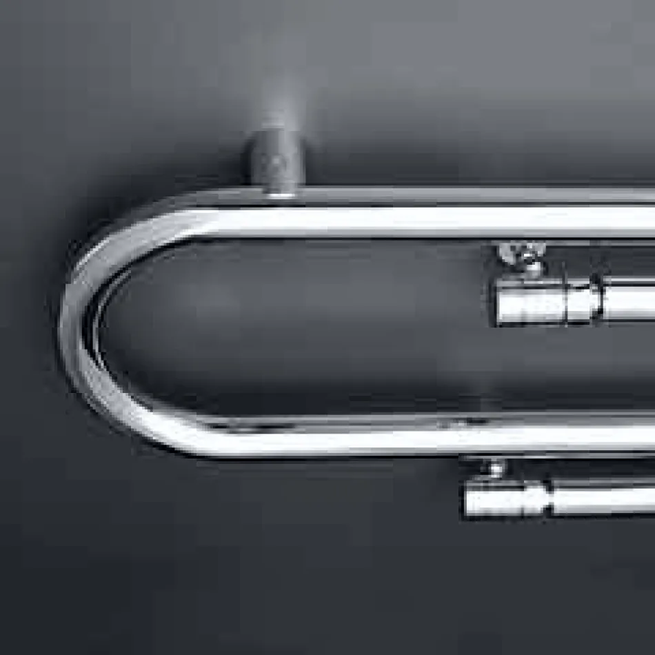 Thermowell design Hydraulic Graffiti with chromed finish by Scirocco H Viadurini