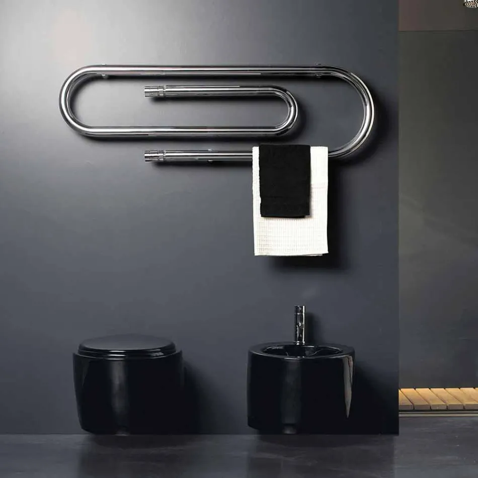 Thermowell design Hydraulic shutter with chromed finish by Scirocco H Viadurini