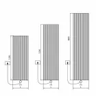 Vertical Design Electric Wall Radiator in Steel 900 W - 1000 Lines Viadurini