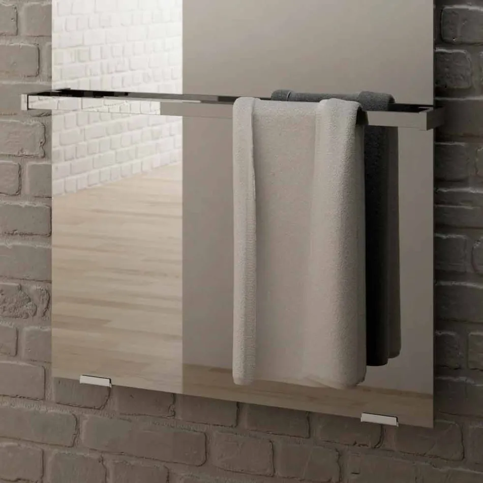 Design infrared electric radiator in white clear glass Viadurini