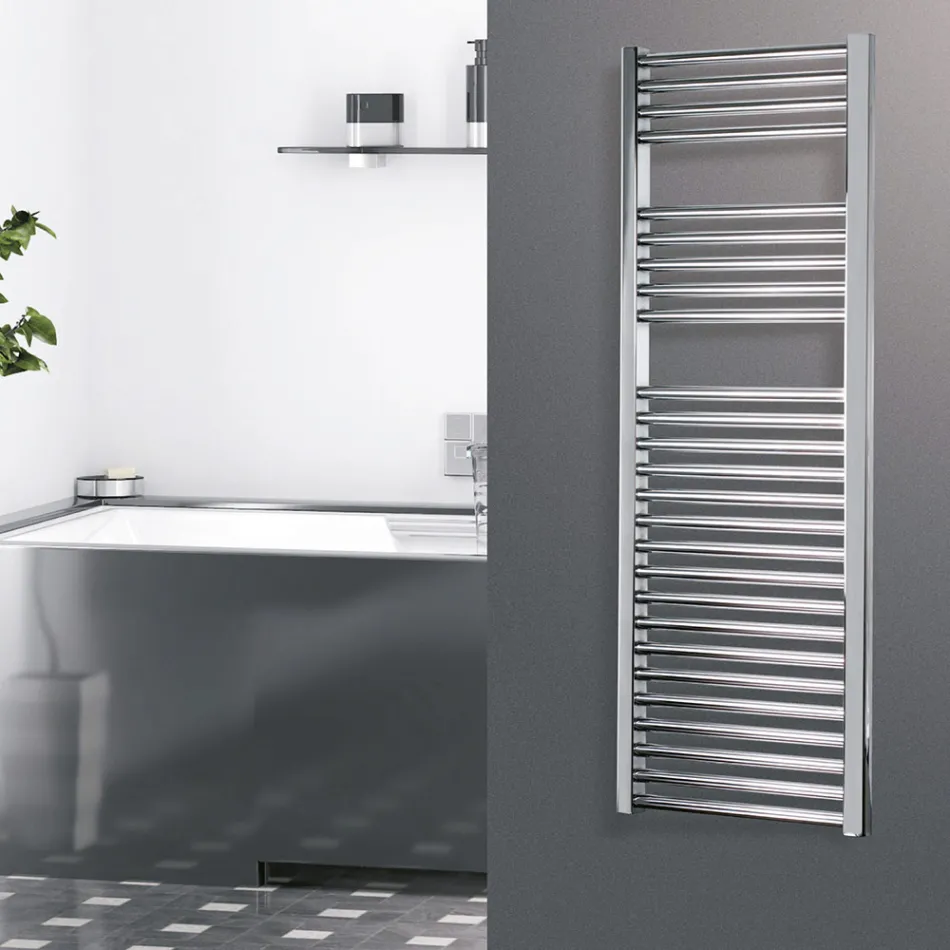 Chromed Electric Radiator Up to 1000 Watt Made in Italy - Berenice Viadurini
