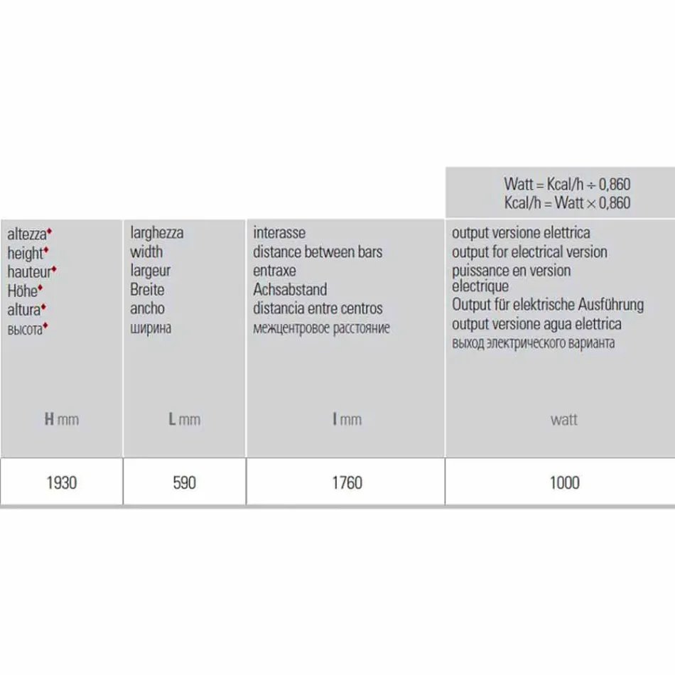 Design Electric Radiator for Living Room or Bathroom with 1000 W Led - Shine Viadurini