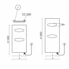 Electric Design Radiator for Bathroom in Steel 6 Measures 1000 Watt - Mask Viadurini