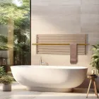 Beige Carbon Steel Electric Radiator Made in Italy - Solaris Viadurini