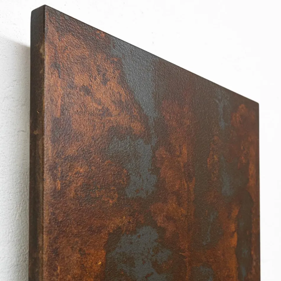 Electric Radiator in Italian Marble Powder Corten Effect - Lines Viadurini