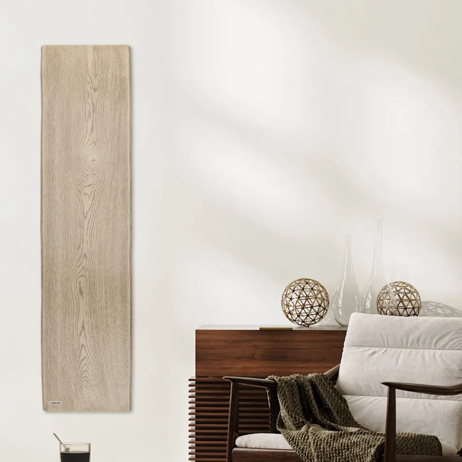 Electric Radiator in Italian Marble Powder Wood Effect - Wood50 Viadurini
