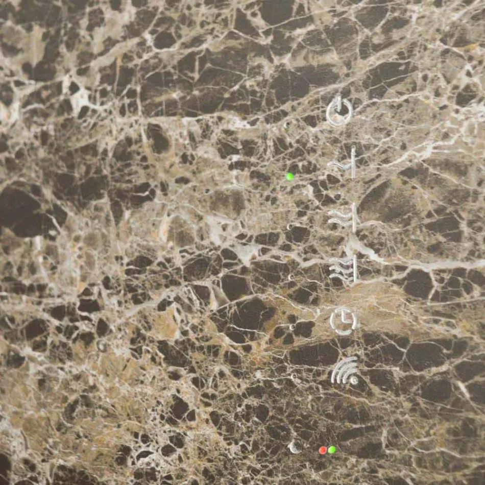 Electric tempered glass radiator with Jonny stone finish Viadurini