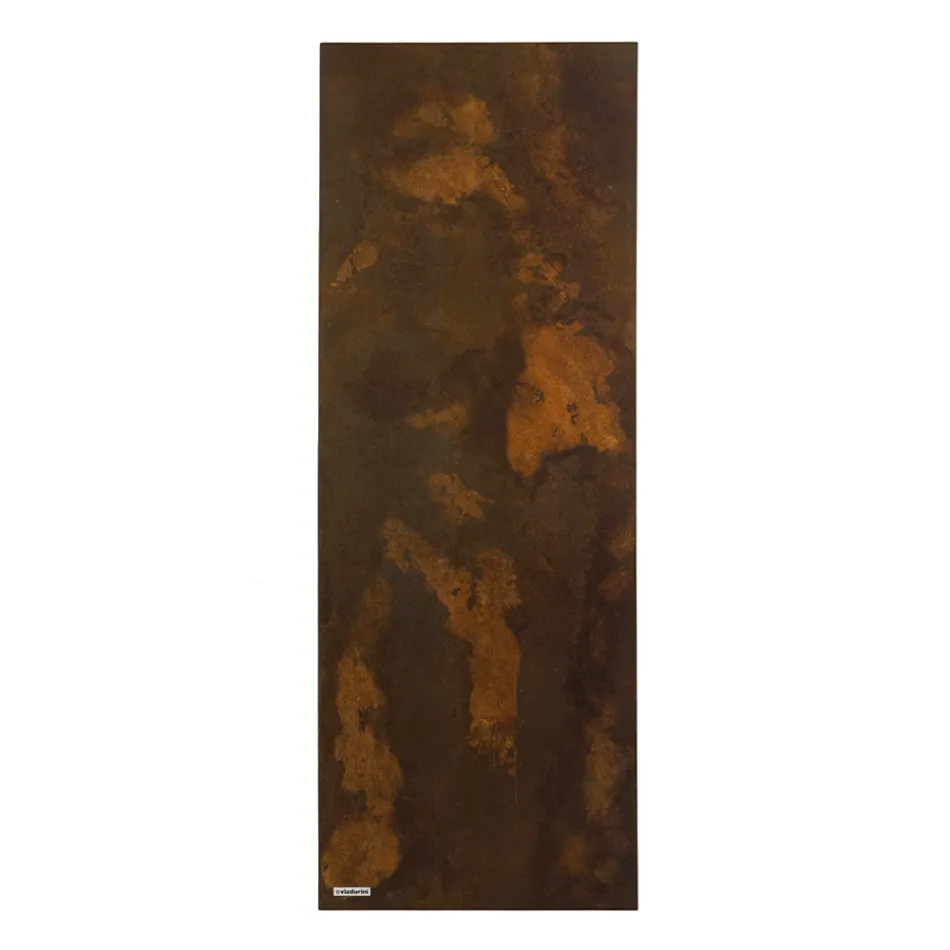 Hybrid radiator with Corten finish in Italian marble powder - Lines Viadurini
