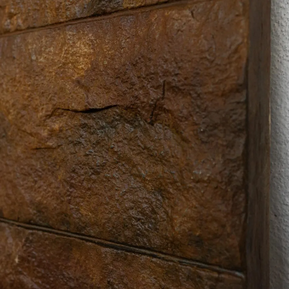 Hybrid Radiator in Italian Marble Powder Corten Effect - Terraa Viadurini