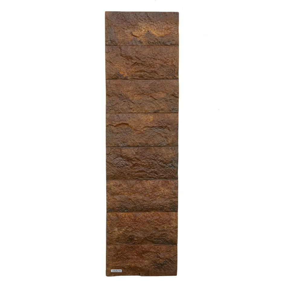 Hybrid radiator in Italian Marble Powder with Corten effect - Terraa Viadurini