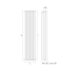 Hydraulic Radiator with Horizontal Manifolds and Vertical Pipes - Colomba Viadurini