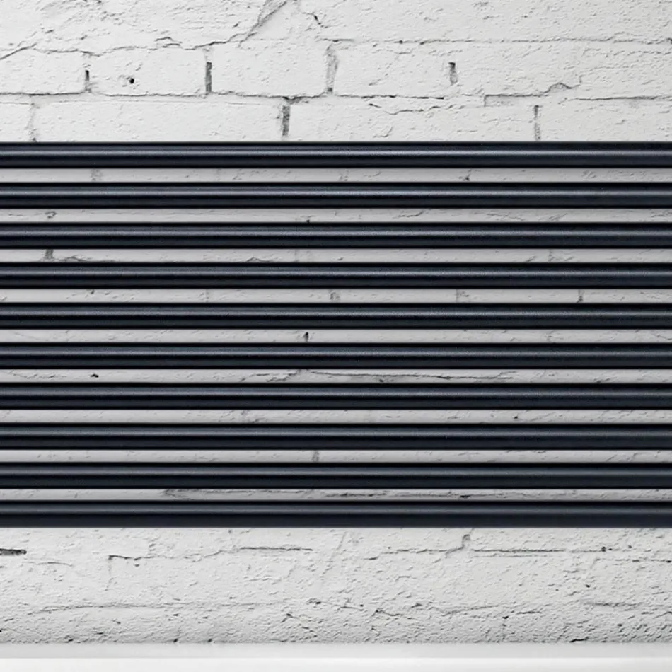 Hydraulic Radiator with Vertical Collectors and Horizontal Pipes - Composed Viadurini