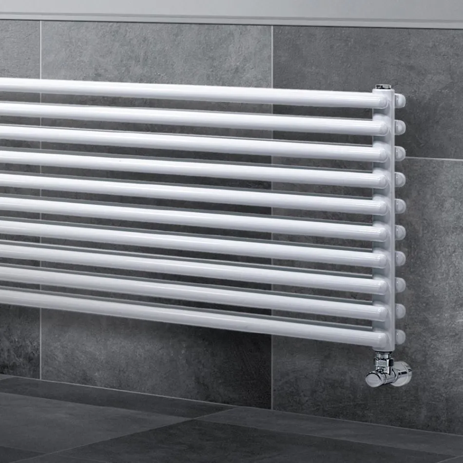 Strega Hydraulic Radiator with Double Set of Horizontal Elements Made in Italy Viadurini